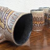 Vintage Accolay ceramic orangeade set, 1960s