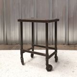 Side table, industrial Flambo rolling trolley
