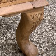 Commode vintage basse Padouk Massif sculpté 1950