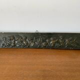 Bas Relief Ancien Chérubins Style Claude Michel Clodion Plâtre Vert