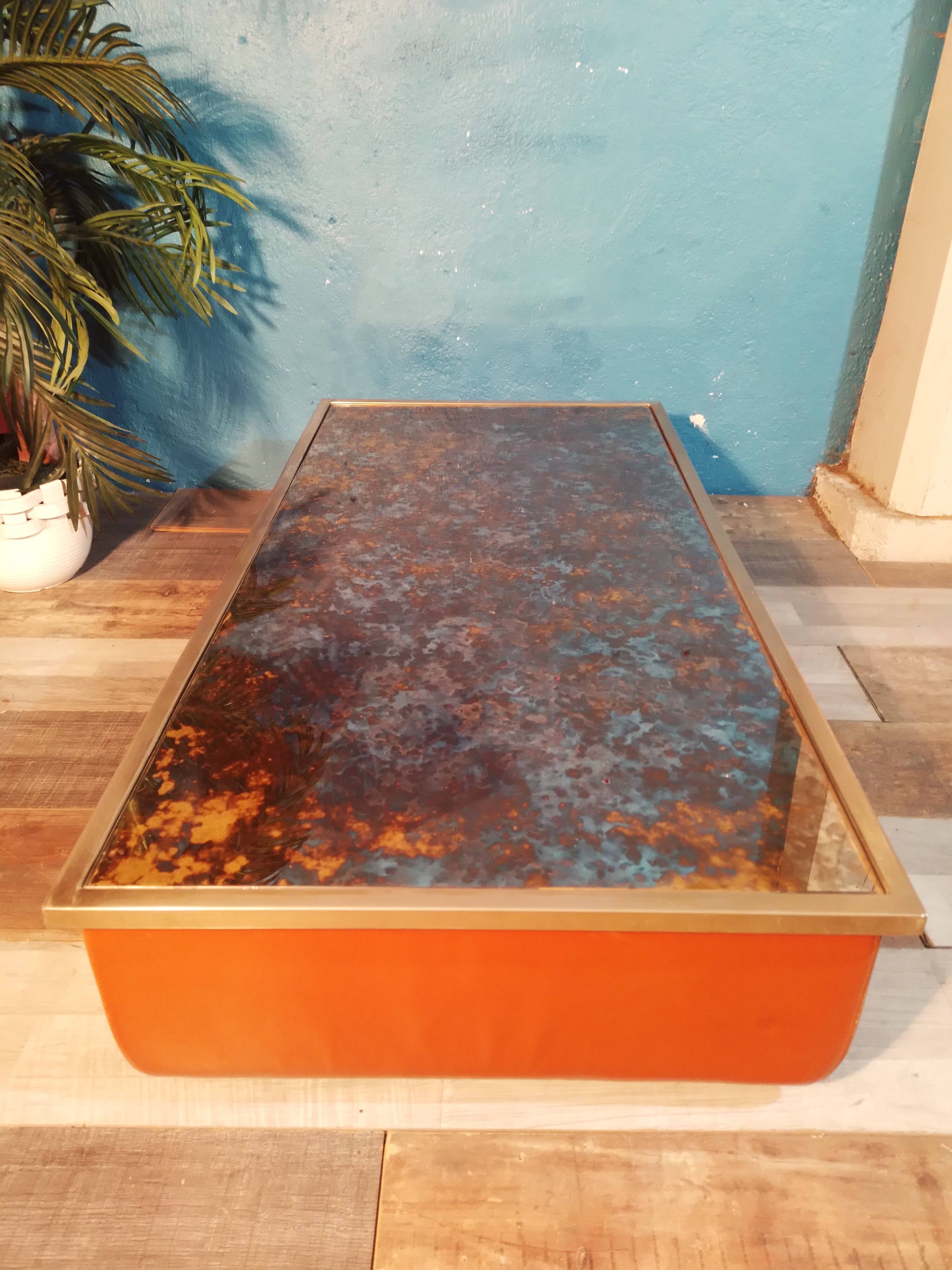 Steiner leather coffee table 1970s