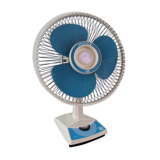 Oscillating fan vortice vintage  blue and white 1970s