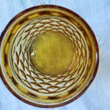 Set of 6 old Pernod amber glasses