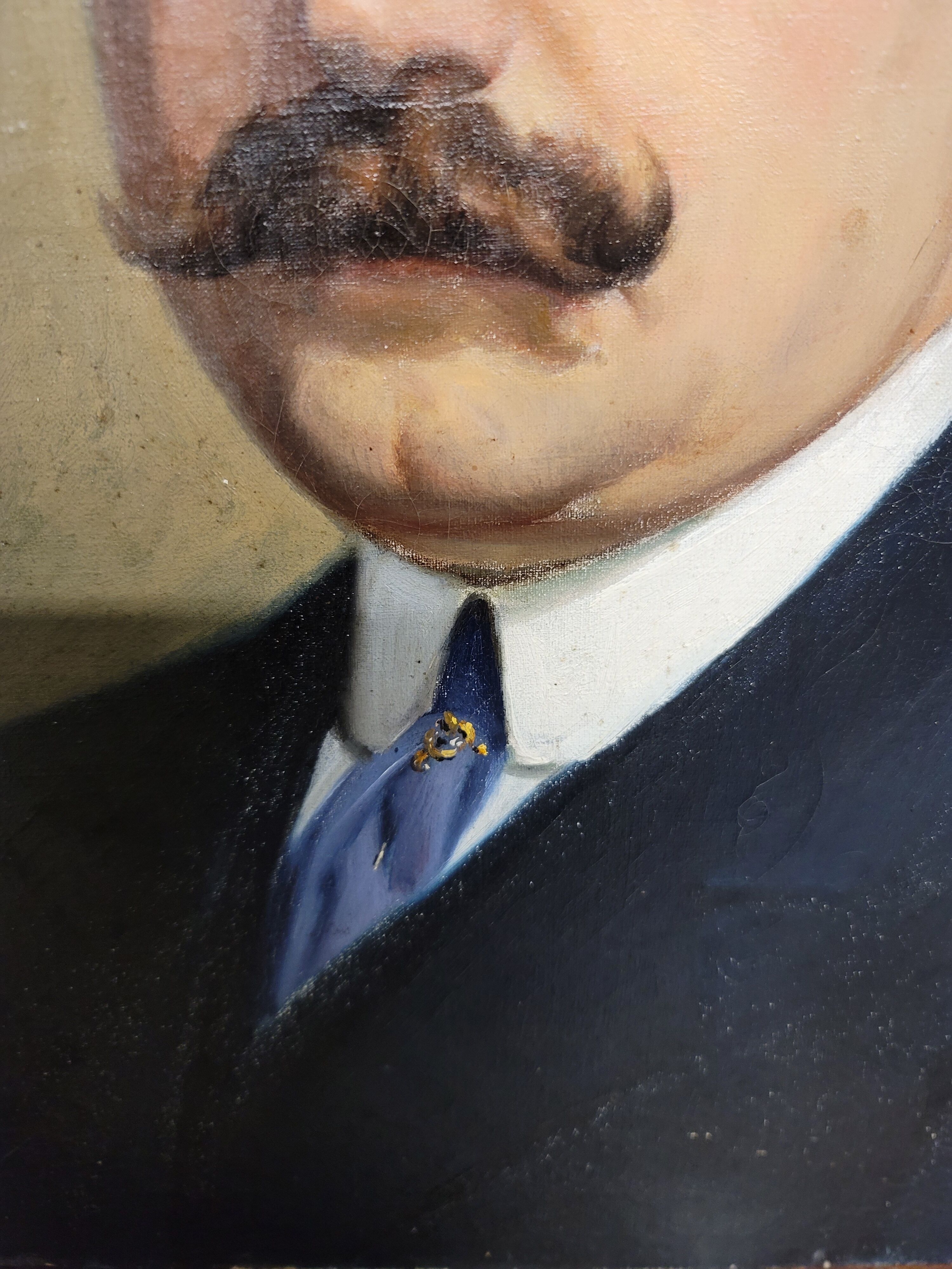 Portrait man oil on canvas