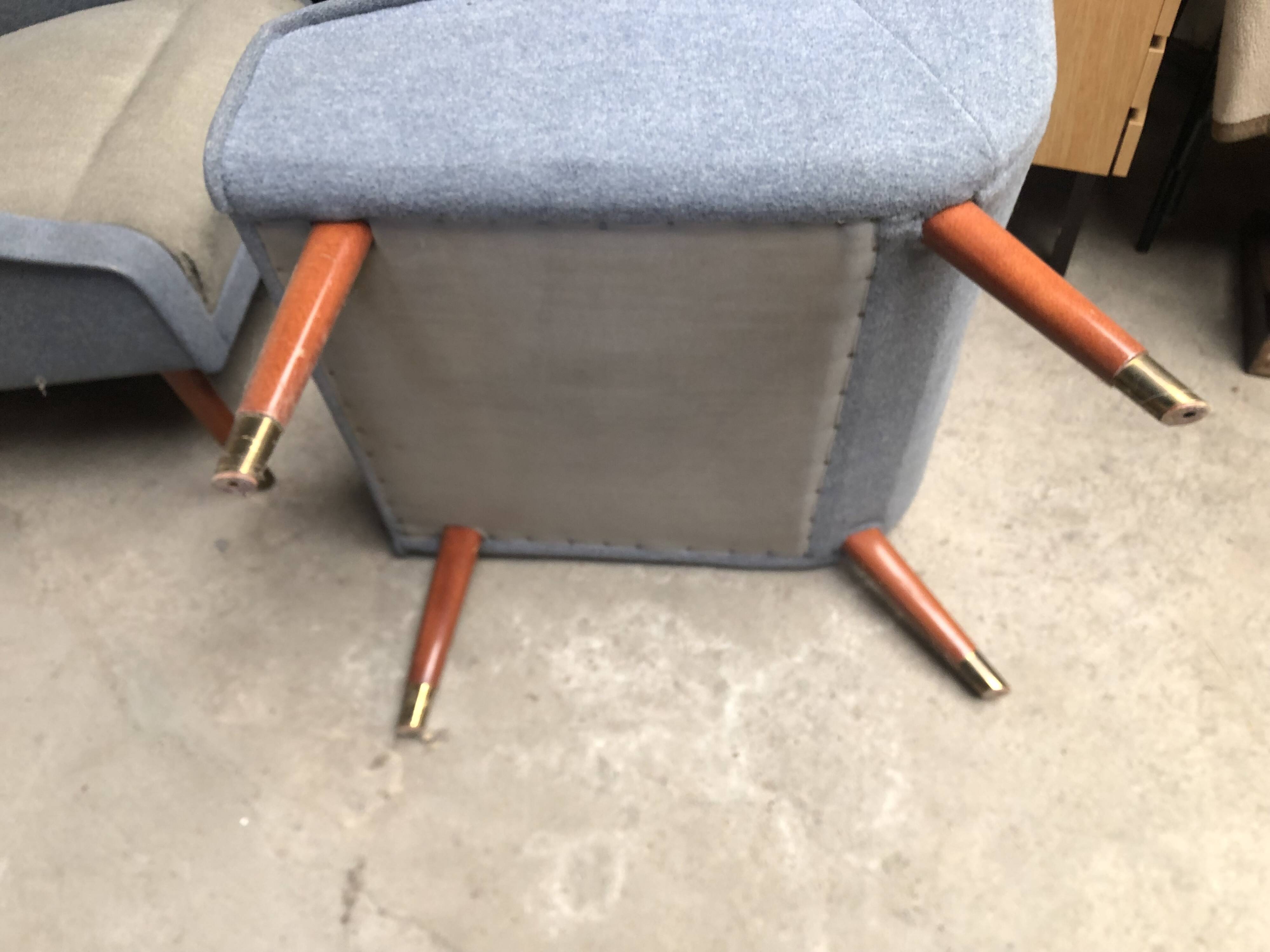 Vintage two-tone armchairs from the 60s in wool