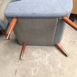 Fauteuils bi color vintage années 60 lainage