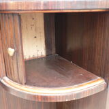 Pair of macassar art deco bedside tables