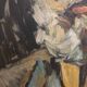 Oil on panel portrait of an old bearded man