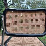 Pair of Marcel Breuer B32 Cesca black chairs