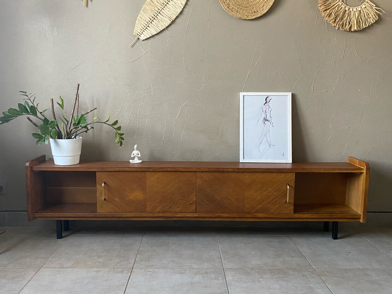 Vintage wooden row from the 50s-60s