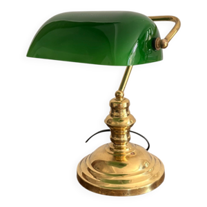 Ancien Lampe Notaire - verte