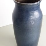 Blue ceramic vase signed