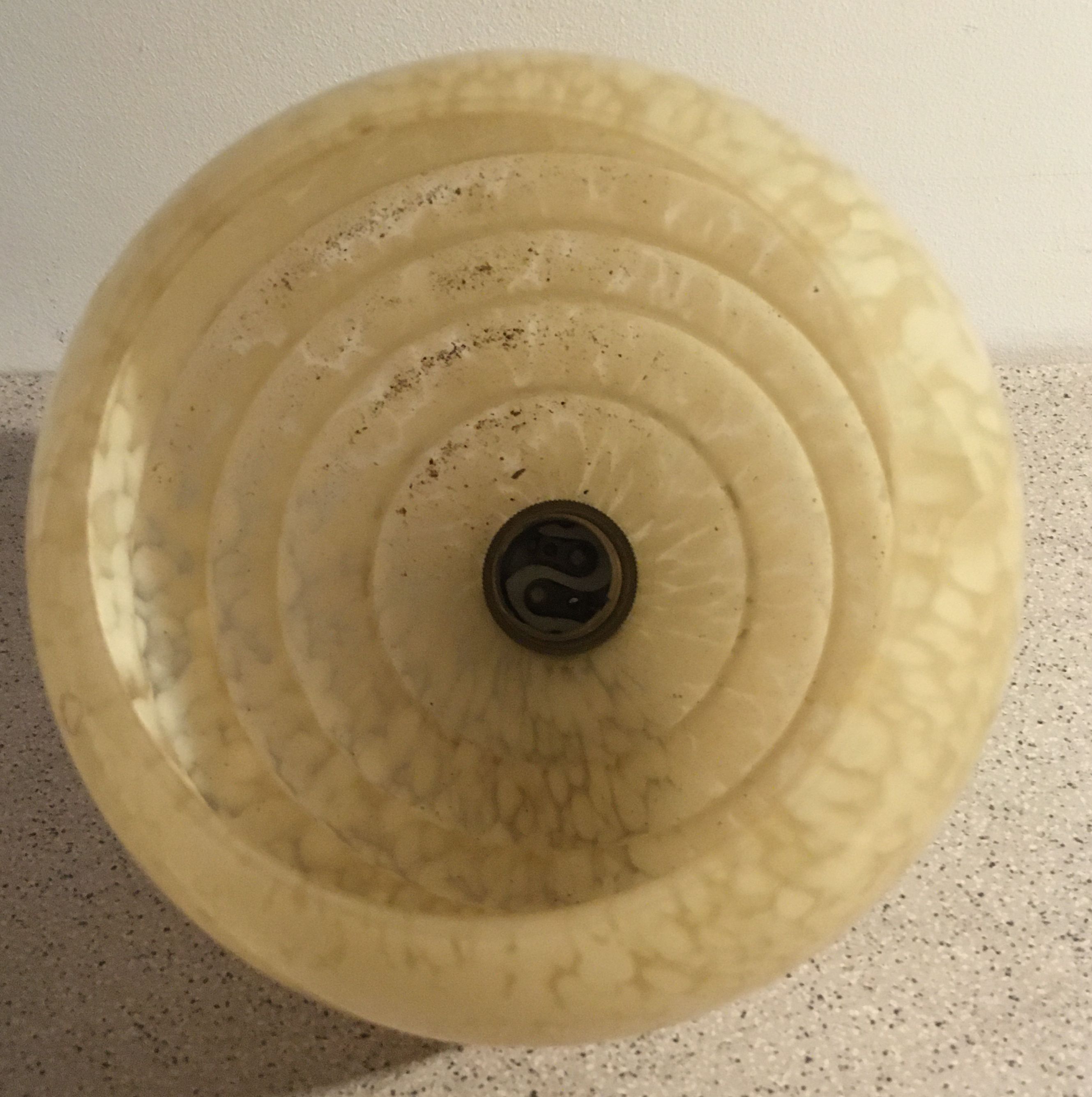 Old glass globe for luminaire or ceiling lamp