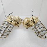 Nautical Ship Marine Solid Brass Passageway Bulkhead Light With Junction Box With Wire
