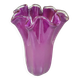 Vase en verre Murano Fazzoletto magenta-rose Michielotto des années 1970.