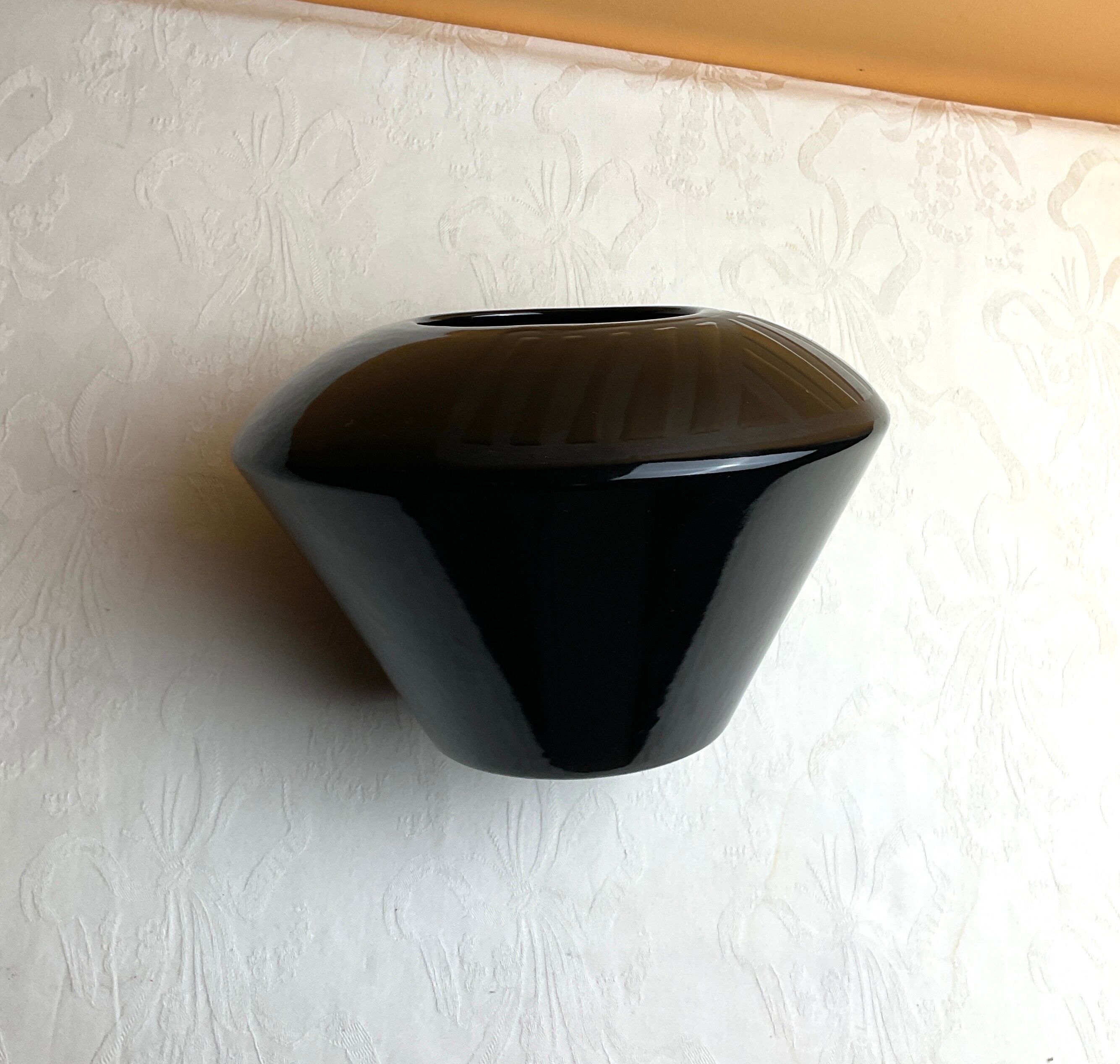 Black ethno-style vase