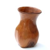 Asymmetrical wooden vase, 60s