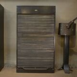 "Ronéo" 1950s Metal Shutter Filing Cabinet