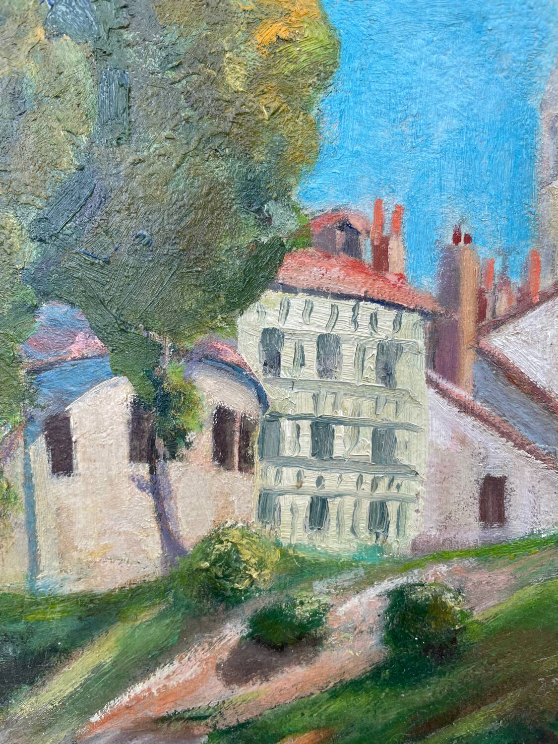 Bayonne Basque oil painting