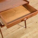 Mid-Century Teak and Rattan Nightstands by Søren Rasmussen, Denmark, 1960s,