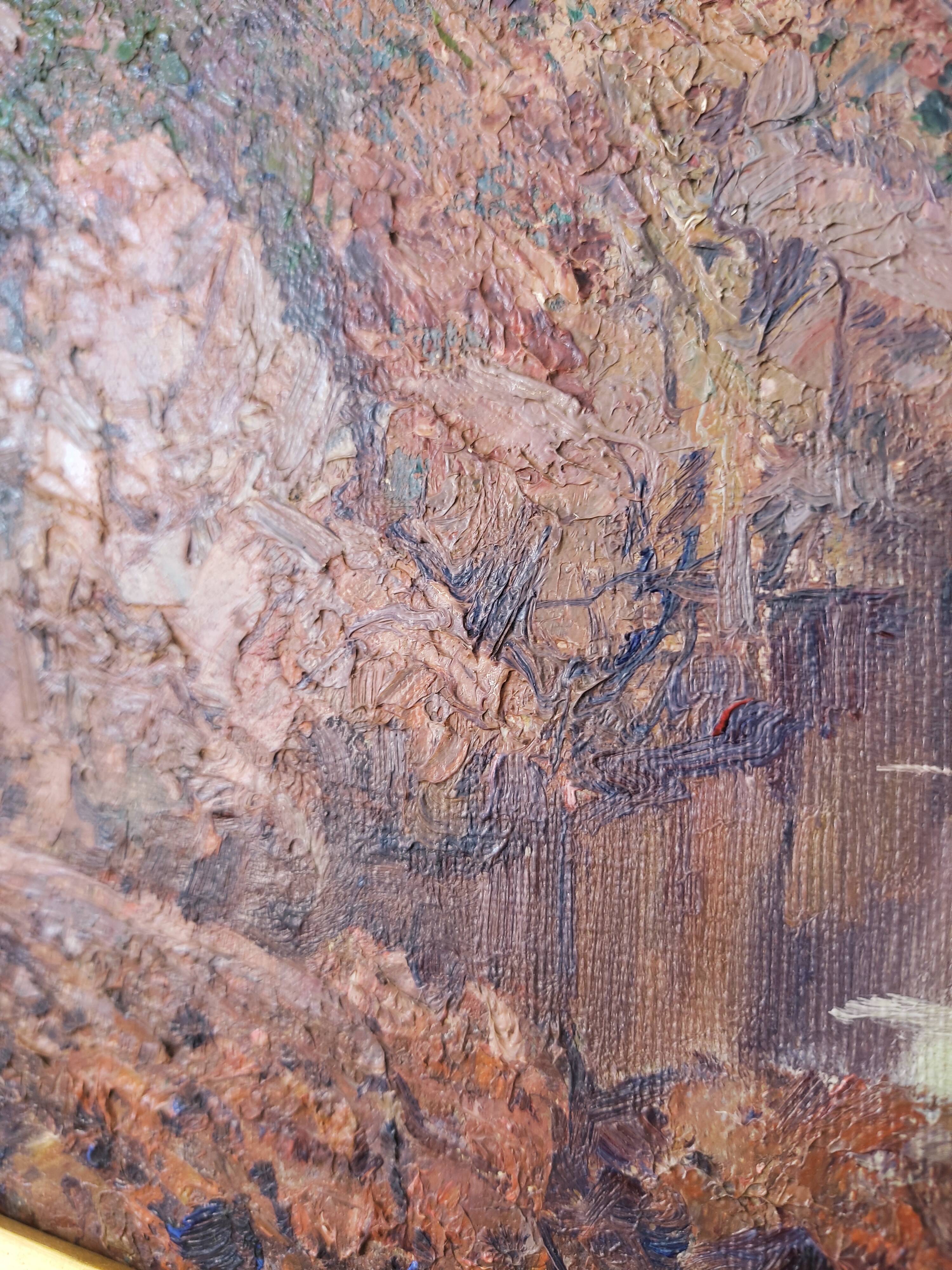 Oil on canvas orientalist landscape