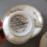 Paire de tasses Bernardaud, Reine Élisabeth (1957)
