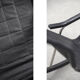 Vintage Mid-Century Postmodern Minimalist Black Leather Rocking Chair by Takeshi Nii, 1950s