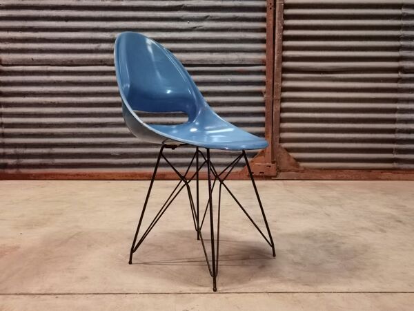Chaise bleue Miroslav Navràtil pour Vertex 1959