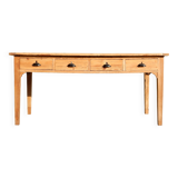 Old fir farmhouse table - 4 drawers