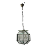 Etched Glass Light Pendant 1950’s