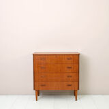 Vintage teak dresser with four drawers
