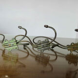 Series of 3 old hooks, coat rack, late nineteenth, early twentieth