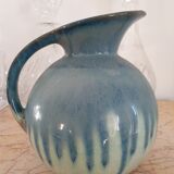 Glazed ceramic pitcher