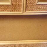 Armoire vitrée en rotin