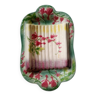 St Clément France majolica asparagus tray in slip