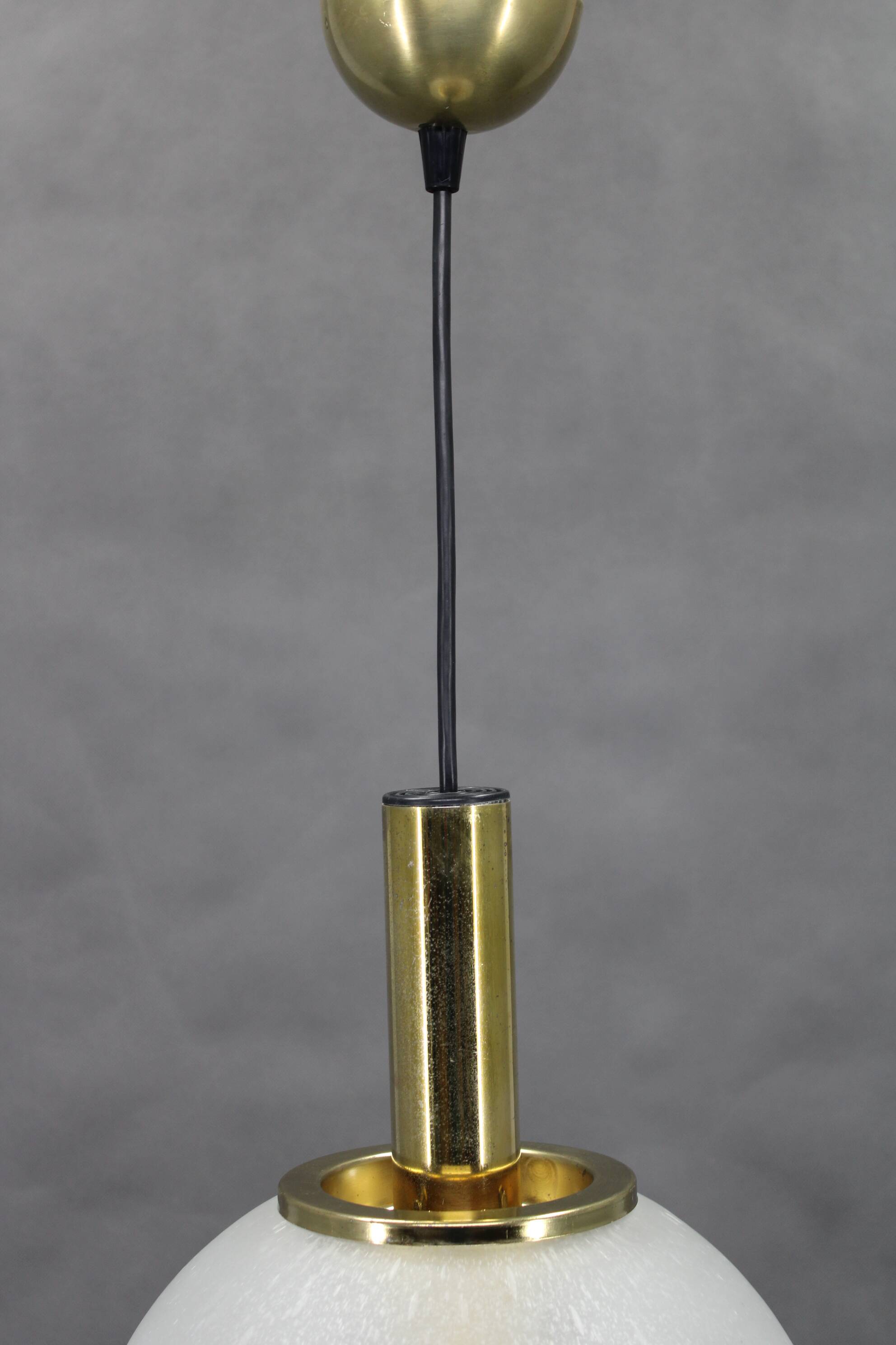 1970s Pendant Glass Light by Targetti , Italy