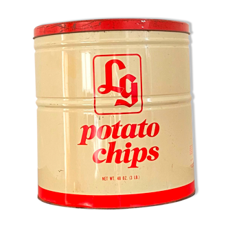 Box in tin vintage potato chips LG