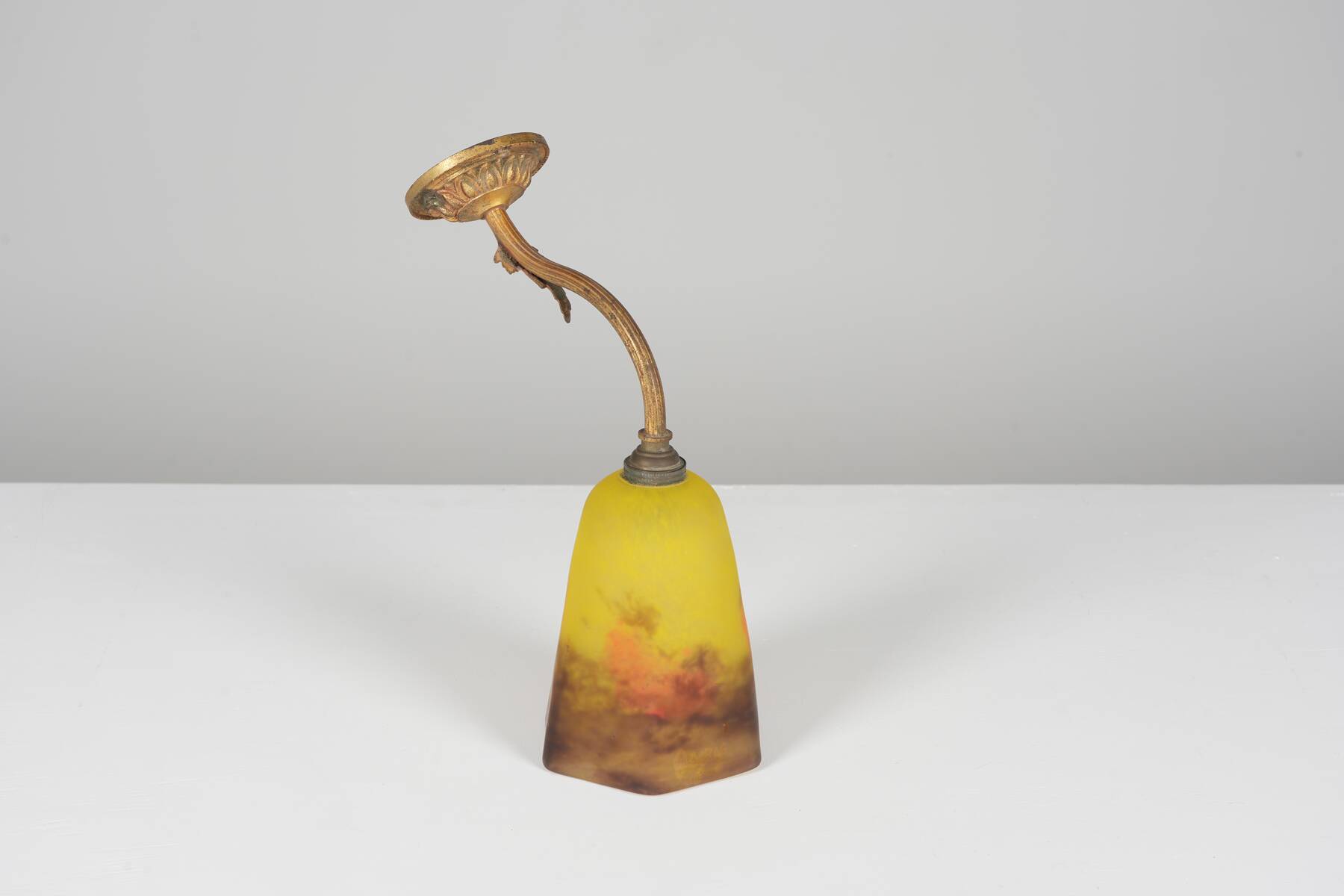 Glass paste wall light by Degue, circa 1920, Art Nouveau.