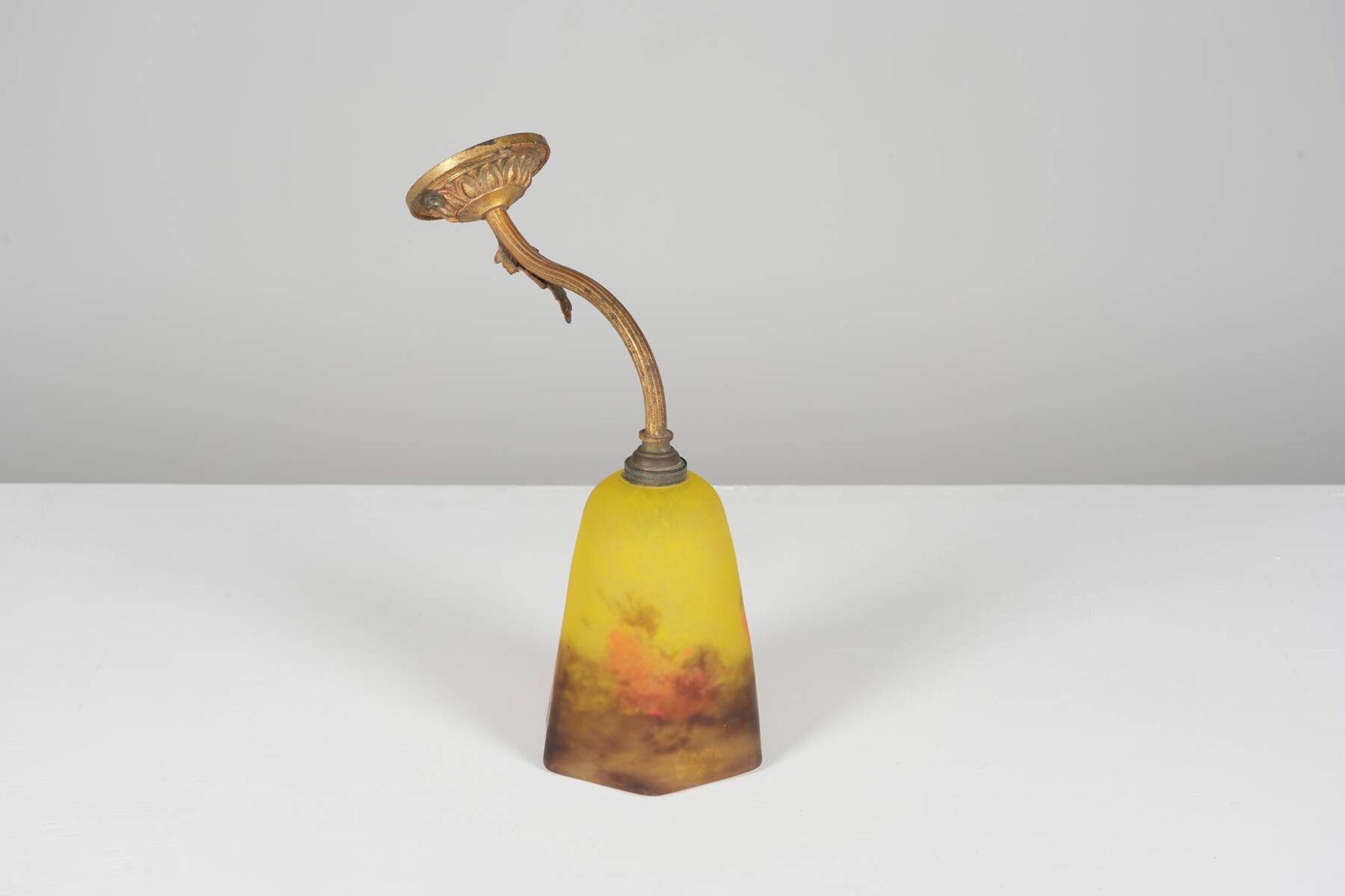 Glass paste wall light by Degue, circa 1920, Art Nouveau.