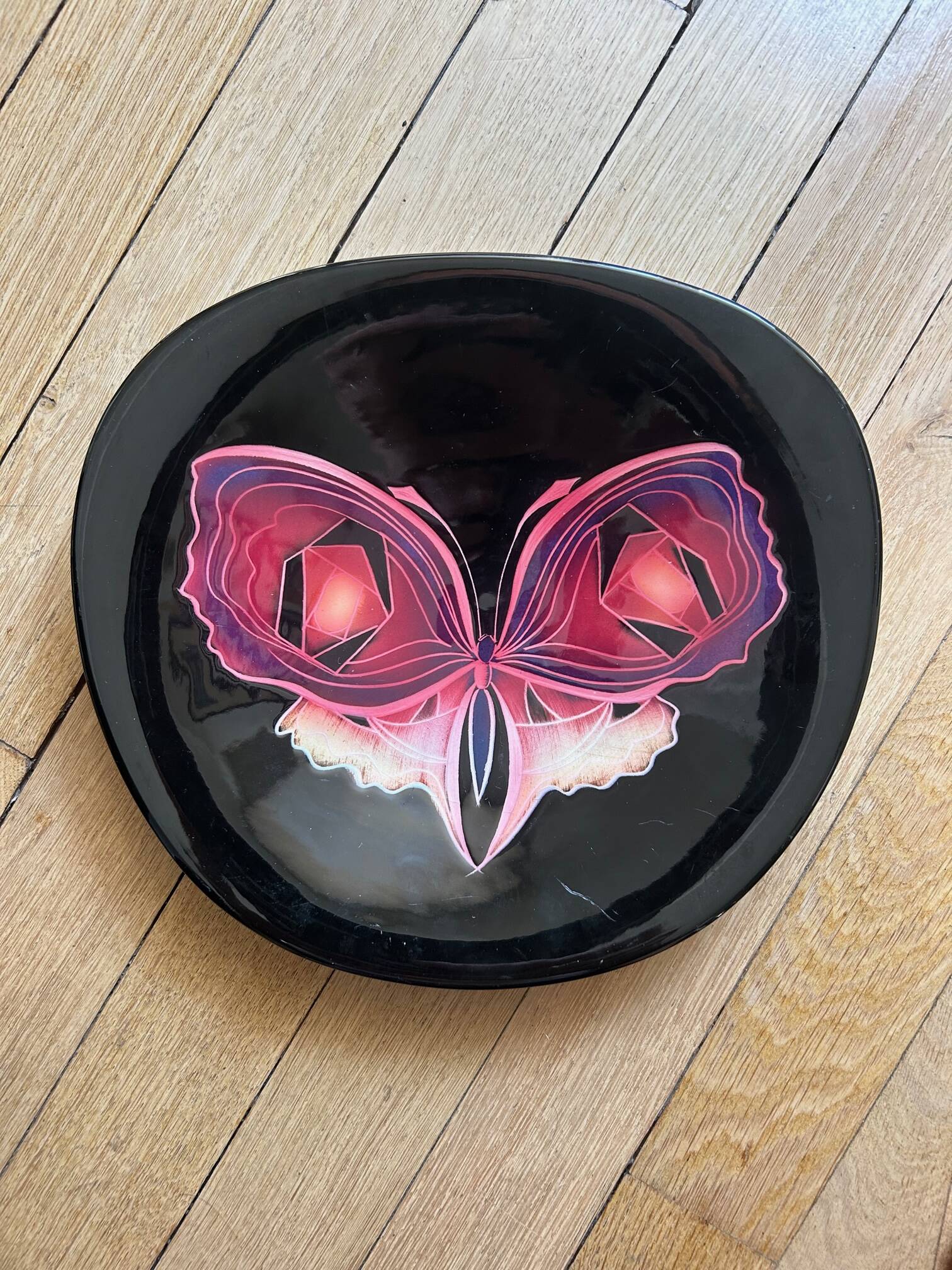 butterfly ceramic dish