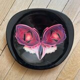 plat en céramique  papillon