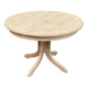 Renovated Scandinavian dining table in solid oak with a central leg from the 1970s.