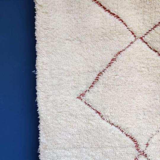 Berber carpet beni ouarain red diamond 170 X 250 cm