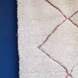 Tapis berbère beni ouarain losange rouge 170 X 250 cm