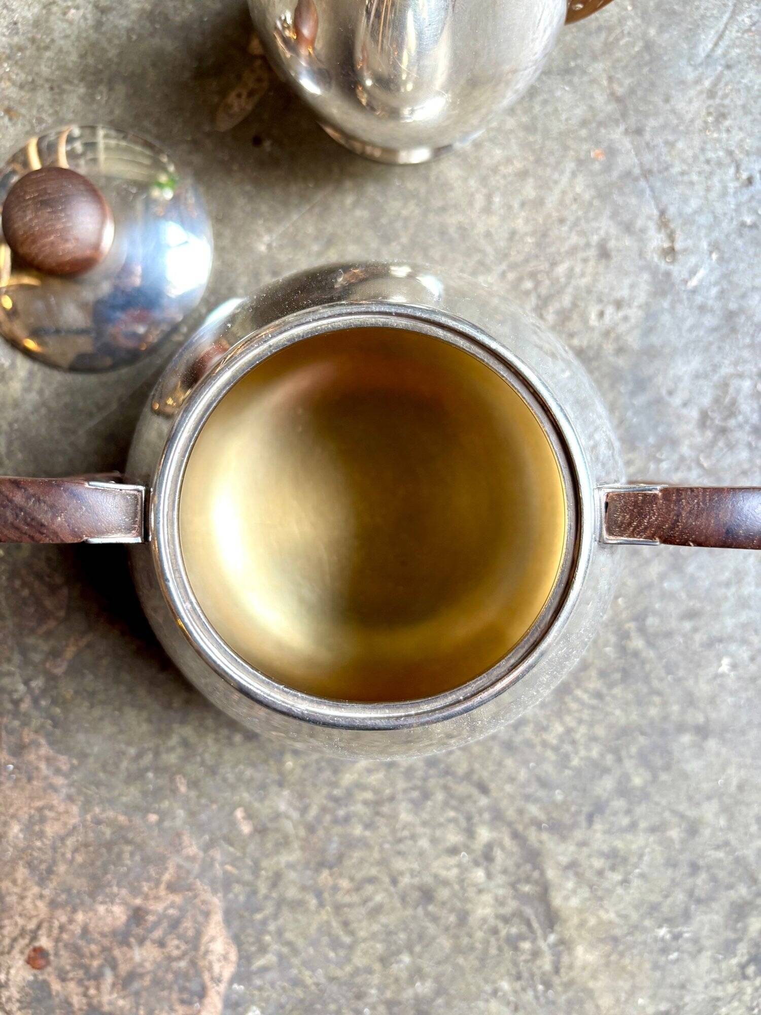 Service à café et thé 4 pièces ercuis en métal argenté, vers 1930