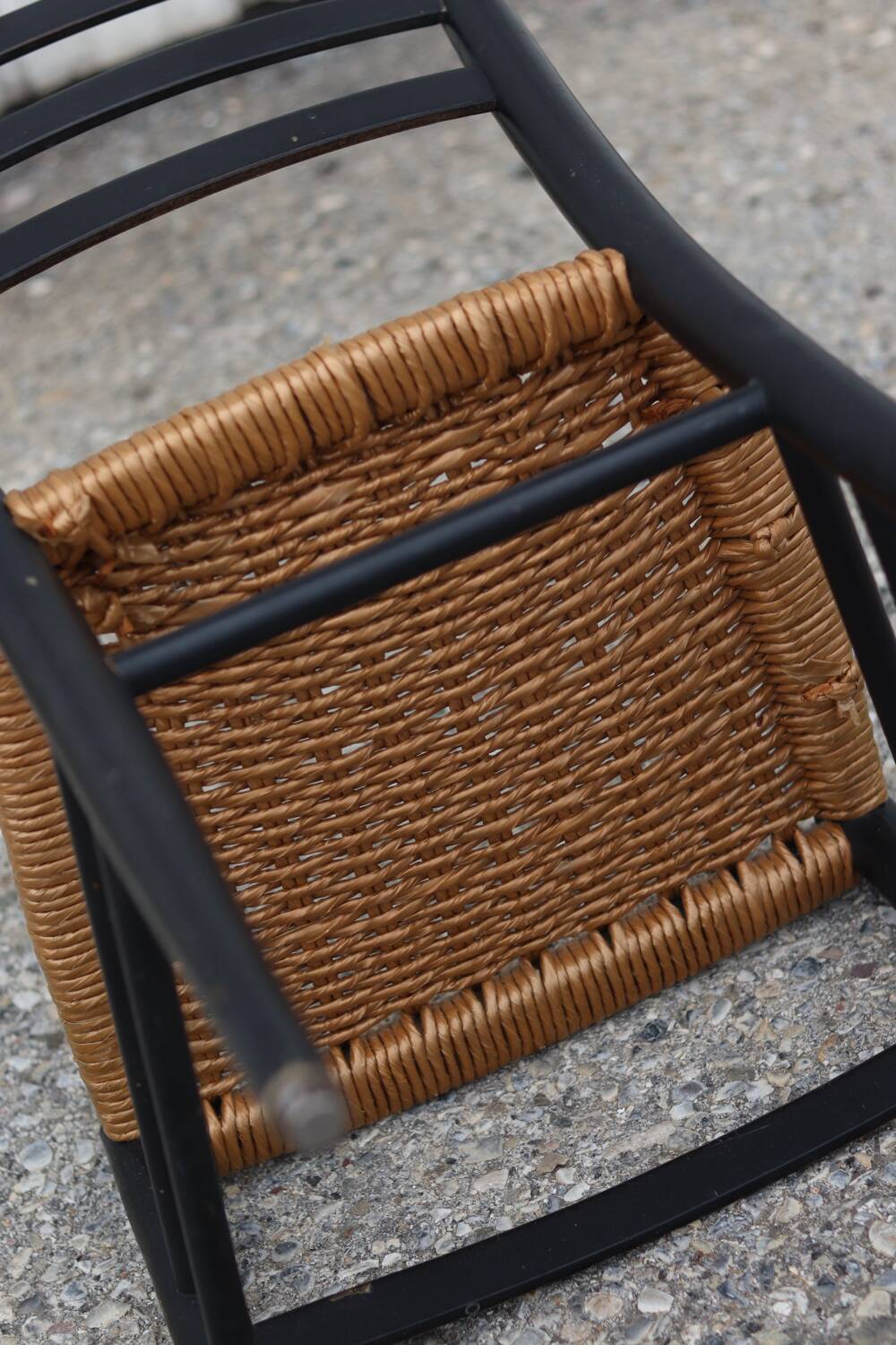 Italian black wooden chair