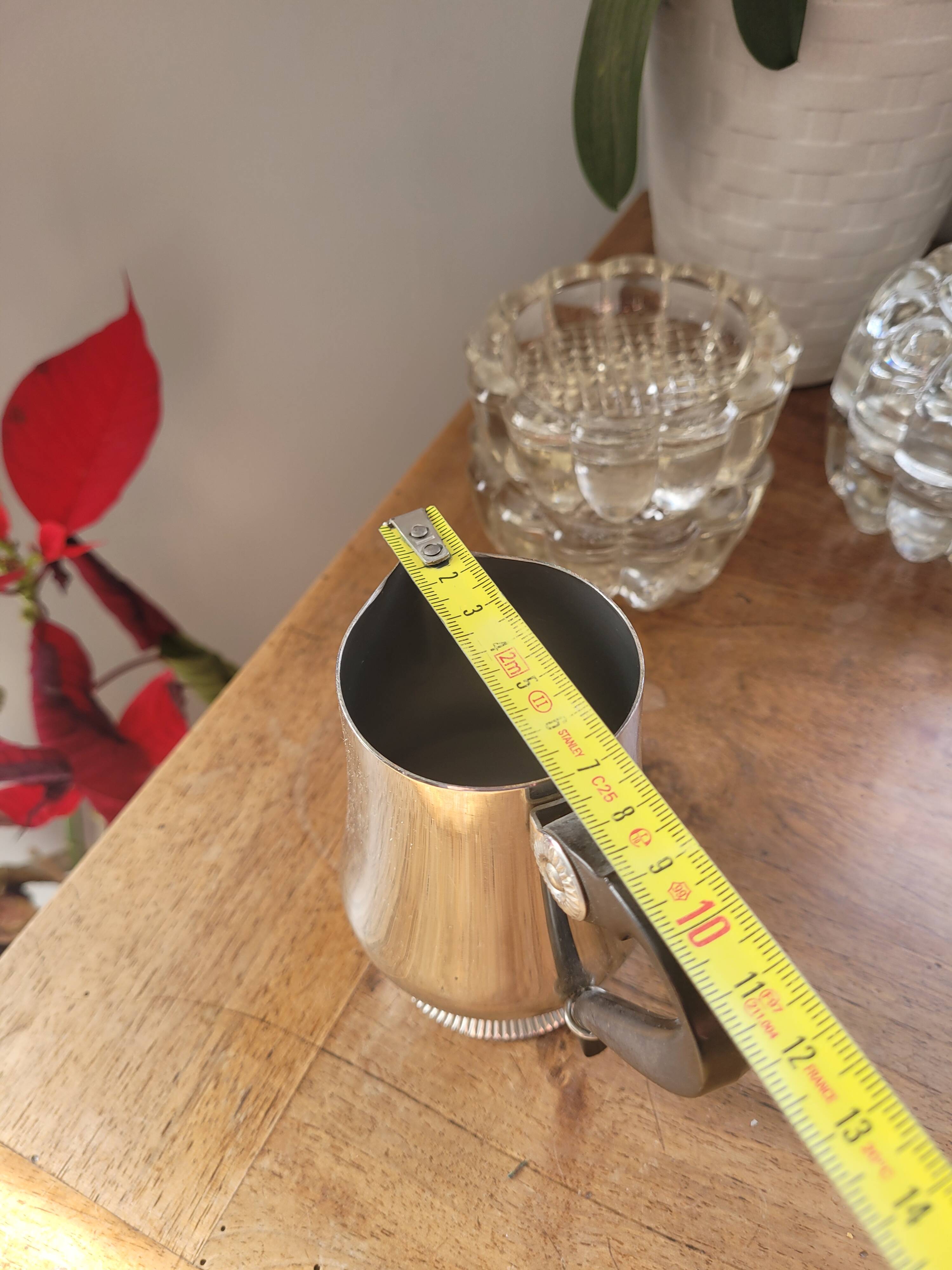 Vintage stainless steel milk jug