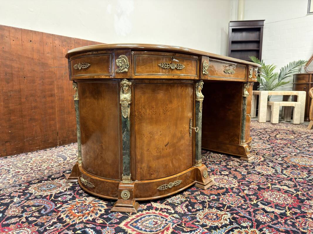 Antique French Louis XIV Oval Writing Desk