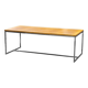 XXL coffee table in oak and chrome steel