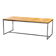 XXL coffee table in oak and chrome steel